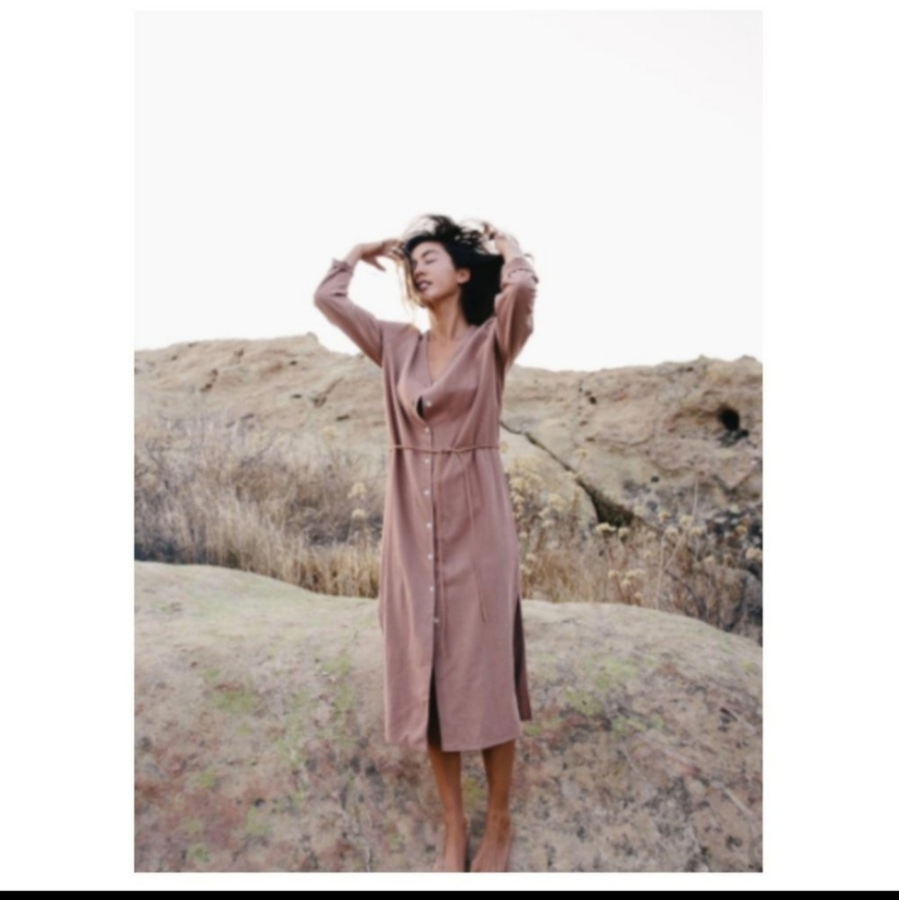 Ozma Mal Pais Duster Jacket Dress Sand